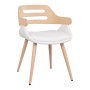 Armchair Auxiliary Superior Pro Sonama with White PU FK8491.02 50x53x76cm