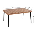 Set 7 pieces Allegra Wicker with Table 160x90x78 Beige & Black Color FK10516 Set 7 pieces Allegra Wicker with Table 160x90x78 Beige & Black Color FK10516