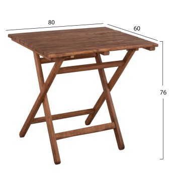 Director's Table Limnos 60x80 Solid Wood Impregnation Walnut FK5651.01