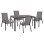 DINING SET 5PCS FK10531-ALUMINUM TABLE 140Χ80Χ75.5H & 4 CHAIRS METALLIC IN GREY