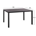 Set 5 pieces with Table 140x80x75.5 aluminum & Metallic chairs Grey color FK10533 Set 5 pieces with Table 140x80x75.5 aluminum & Metallic chairs Grey color FK10533