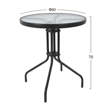OUTDOOR 3PCS DINING SET FK10467.01 ROUND METAL TABLE & METAL CHAIRS