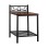 Bedside table Suzie FK388 from metal and wood 45x35x48-61Η cm