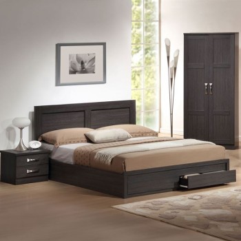 Bed Capri FK399.01 with 2 Drawers Zebrano 160x200 cm