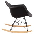 FK0035.12 Rocking Armchair with black seat-Black Frame, 61x71x64cm FK0035.12 Rocking Armchair with black seat-Black Frame, 61x71x64cm