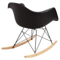 FK0035.12 Rocking Armchair with black seat-Black Frame, 61x71x64cm FK0035.12 Rocking Armchair with black seat-Black Frame, 61x71x64cm
