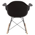 FK0035.12 Rocking Armchair with black seat-Black Frame, 61x71x64cm FK0035.12 Rocking Armchair with black seat-Black Frame, 61x71x64cm