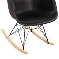 FK0035.12 Rocking Armchair with black seat-Black Frame, 61x71x64cm FK0035.12 Rocking Armchair with black seat-Black Frame, 61x71x64cm