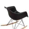 FK0035.12 Rocking Armchair with black seat-Black Frame, 61x71x64cm FK0035.12 Rocking Armchair with black seat-Black Frame, 61x71x64cm