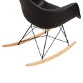 FK0035.12 Rocking Armchair with black seat-Black Frame, 61x71x64cm FK0035.12 Rocking Armchair with black seat-Black Frame, 61x71x64cm