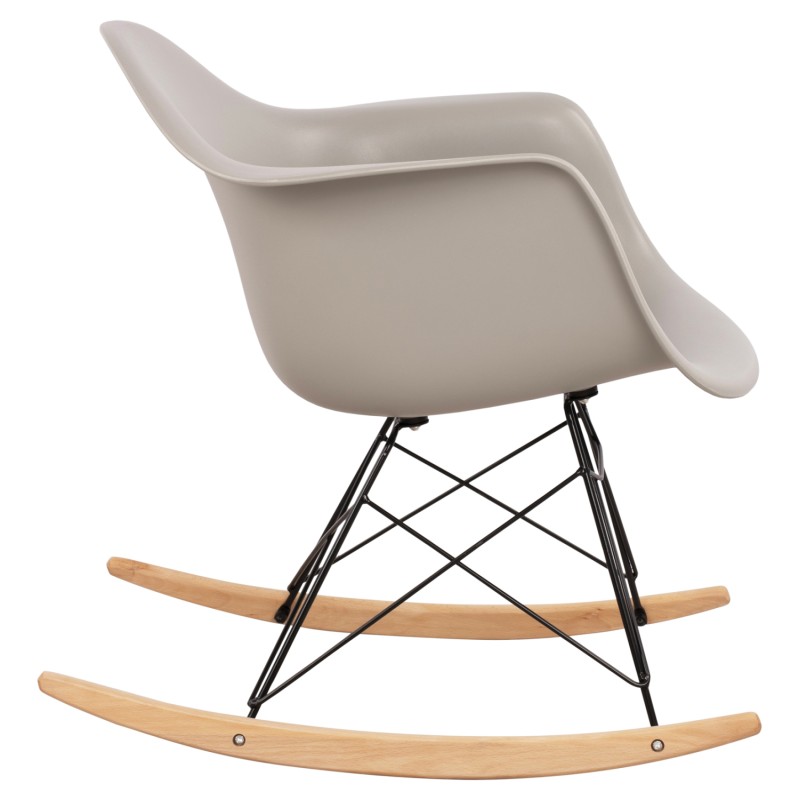 FK0035.20 Rocking Armchair, seat grey-Black Frame, 61x71x64cm FK0035.20 Rocking Armchair, seat grey-Black Frame, 61x71x64cm