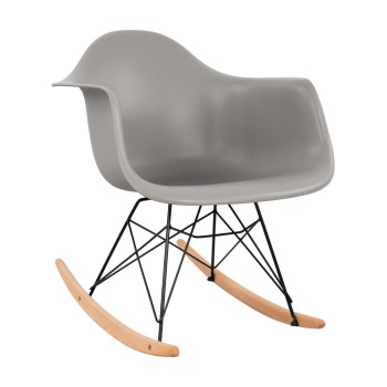 FK0035.20 Rocking Armchair, seat grey-Black Frame, 61x71x64cm