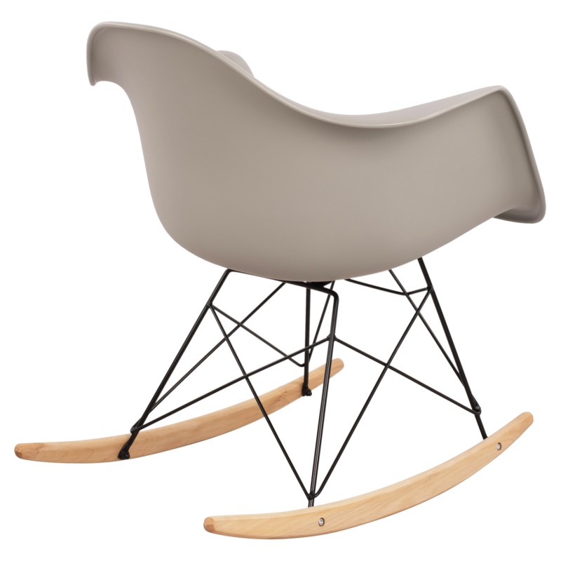 FK0035.20 Rocking Armchair, seat grey-Black Frame, 61x71x64cm FK0035.20 Rocking Armchair, seat grey-Black Frame, 61x71x64cm