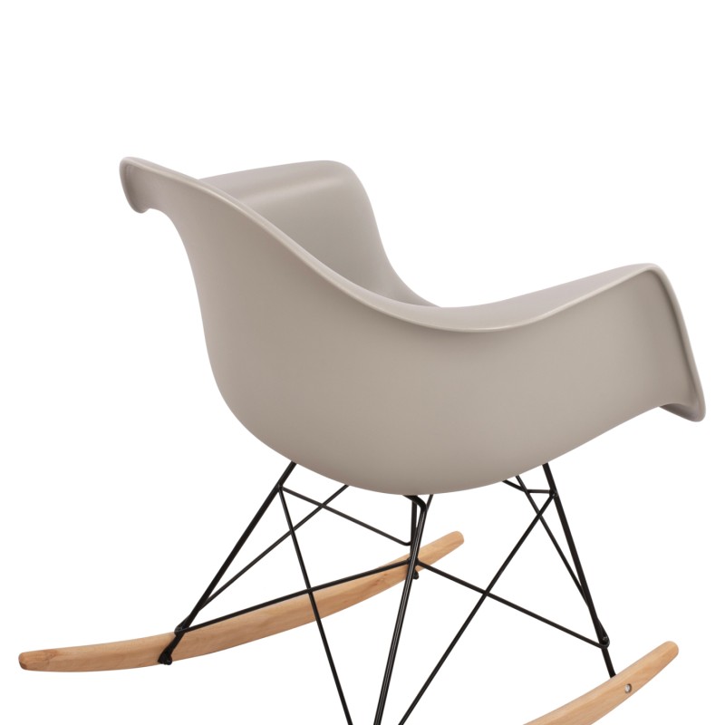 FK0035.20 Rocking Armchair, seat grey-Black Frame, 61x71x64cm FK0035.20 Rocking Armchair, seat grey-Black Frame, 61x71x64cm