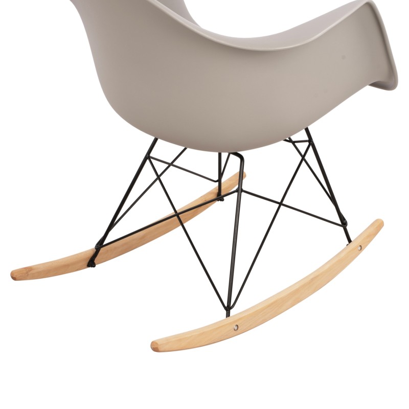 FK0035.20 Rocking Armchair, seat grey-Black Frame, 61x71x64cm FK0035.20 Rocking Armchair, seat grey-Black Frame, 61x71x64cm