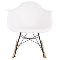 Rocking Armchair, white seat-Black frame FK0035.11 61x71x64 cm Rocking Armchair, white seat-Black frame FK0035.11 61x71x64 cm