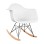 Rocking Armchair, white seat-Black frame FK0035.11 61x71x64 cm