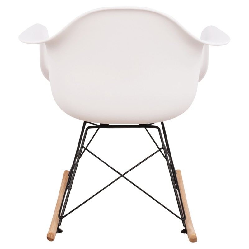 Rocking Armchair, white seat-Black frame FK0035.11 61x71x64 cm Rocking Armchair, white seat-Black frame FK0035.11 61x71x64 cm