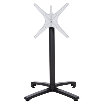 Aluminum base Folding FK459.01 black matte 69x69x73 with cross 48x48