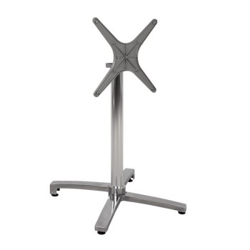 Aluminum base folding chromed 69x69x73cm with cross 48x48 FK459.03