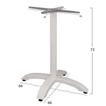 Aluminum Base FK460.02 White matte 66x66x72 with cross 48x48 Aluminum Base FK460.02 White matte 66x66x72 with cross 48x48