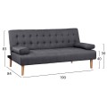 Sofa Bed Wanda FK3149.01 Grey Fabric and 2 Pillows 190x84x83cm Sofa Bed Wanda FK3149.01 Grey Fabric and 2 Pillows 190x84x83cm