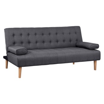 Sofa Bed Wanda FK3149.01 Grey Fabric and 2 Pillows 190x84x83cm