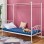 FK572.02 JACLYN, Metal bed with canopy, 90x190cm, white