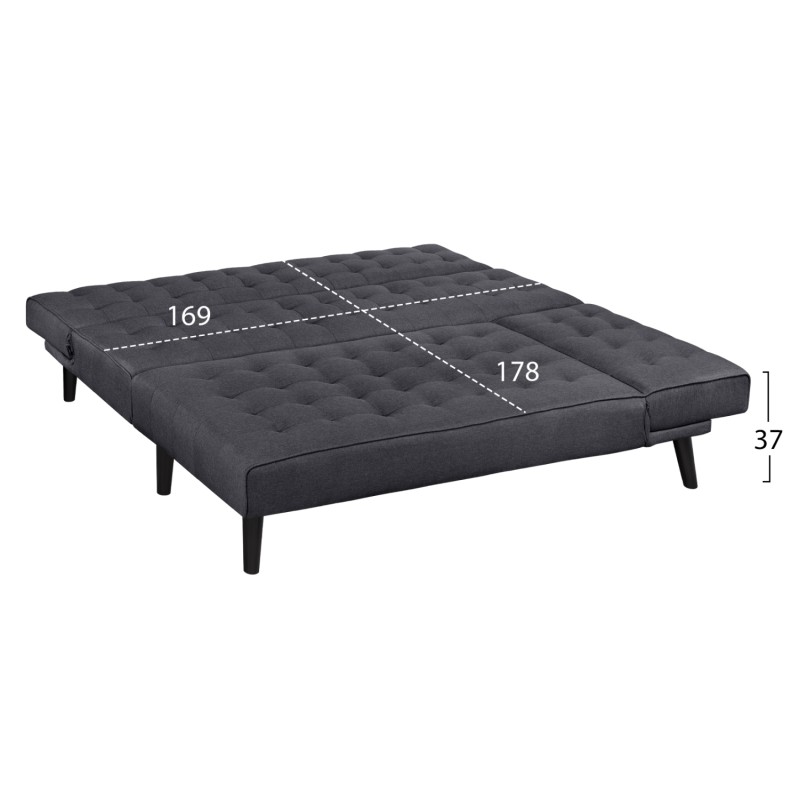 Corner Sofa Bed Reversible Zelda FK3154.01 with grey fabric 254x163x74cm Corner Sofa Bed Reversible Zelda FK3154.01 with grey fabric 254x163x74cm