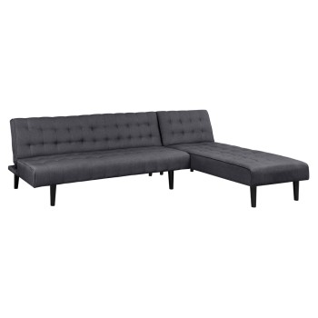 Corner Sofa Bed Reversible Zelda FK3154.01 with grey fabric 254x163x74cm