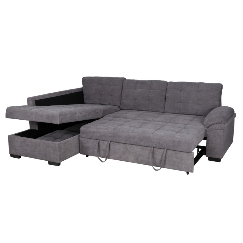 Sofa bed Jade left corner in dark grey color FK3144.02L 252x159x84h cm Sofa bed Jade left corner in dark grey color FK3144.02L 252x159x84h cm