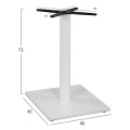 Metallic Base White Matte 46x46x72H with cross 46x46 and adjusters FK438.02 Metallic Base White Matte 46x46x72H with cross 46x46 and adjusters FK438.02