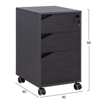 Professional Office Drawer with wheels Rosewood FK2108 40x42x60Ηcm Professional Office Drawer with wheels Rosewood FK2108 40x42x60Ηcm