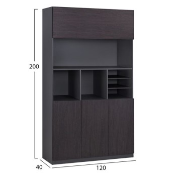 Professional office library Rosewood FK2088 120x40x200cm Professional office library Rosewood FK2088 120x40x200cm