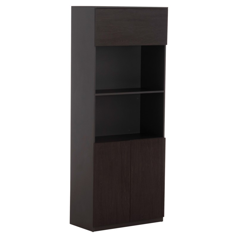 PROFESSIONAL OFFICE BOOKCASE ROSEWOOD FK2089 MELAMINE IN GREY-WENGE 80x40x200Hcm PROFESSIONAL OFFICE BOOKCASE ROSEWOOD FK2089 MELAMINE IN GREY-WENGE 80x40x200Hcm