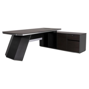 Professional office right corner Rosewood FK2083R 220x180x76Ηcm