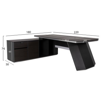 PROFESSIONAL OFFICE DESK LEFT CORNER ROSEWOOD FK2083L 220x180x76Hcm PROFESSIONAL OFFICE DESK LEFT CORNER ROSEWOOD FK2083L 220x180x76Hcm