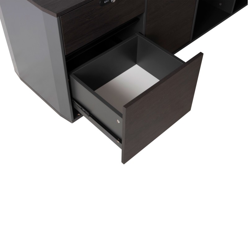 PROFESSIONAL OFFICE DESK LEFT CORNER ROSEWOOD FK2083L 220x180x76Hcm PROFESSIONAL OFFICE DESK LEFT CORNER ROSEWOOD FK2083L 220x180x76Hcm