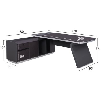 PROFESSIONAL LEFT CORNER OFFICE DESK ROSEWOOD FK2084L 220x180x76Hcm PROFESSIONAL LEFT CORNER OFFICE DESK ROSEWOOD FK2084L 220x180x76Hcm