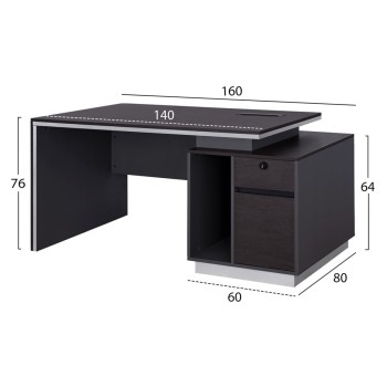 Professional office with right cabinet Rosewood FK2087R 160x80x76cm Professional office with right cabinet Rosewood FK2087R 160x80x76cm