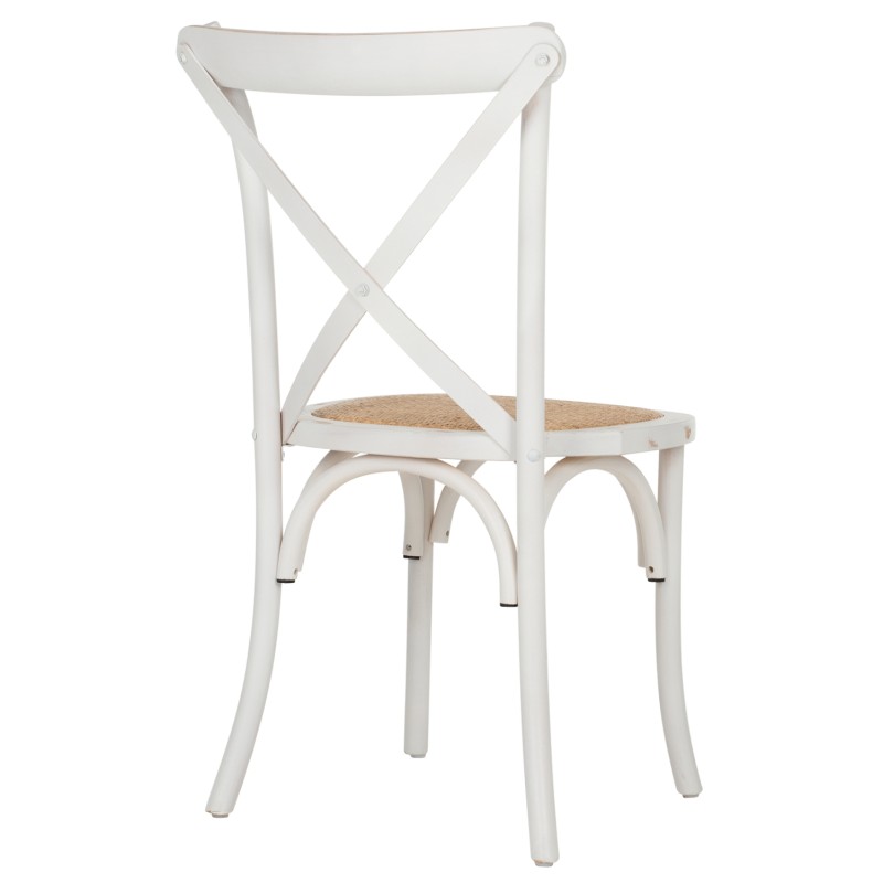 Chair Owen Stackable Wooden from Beech wood White Wash Color with crossed back FK8575.04 45x55,5x90 cm