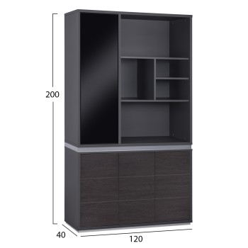 PROFESSIONAL OFFICE BOOKCASE ROSEWOOD FK2091L 120x40x200cm PROFESSIONAL OFFICE BOOKCASE ROSEWOOD FK2091L 120x40x200cm