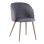 Armchair Leah with velvet grey and metallice legs FK8543.01 51x58x80 cm