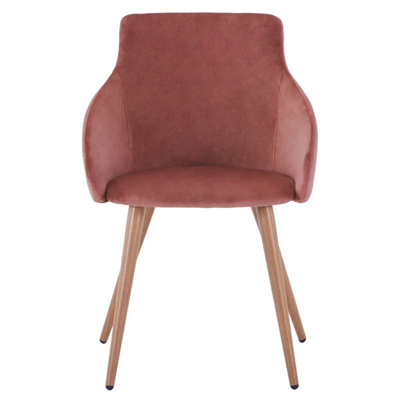 ARMCHAIR IVY VELVET DUSTY PINK AND METAL LEGS FK8546.02 55x55x80Y cm. ARMCHAIR IVY VELVET DUSTY PINK AND METAL LEGS FK8546.02 55x55x80Y cm.