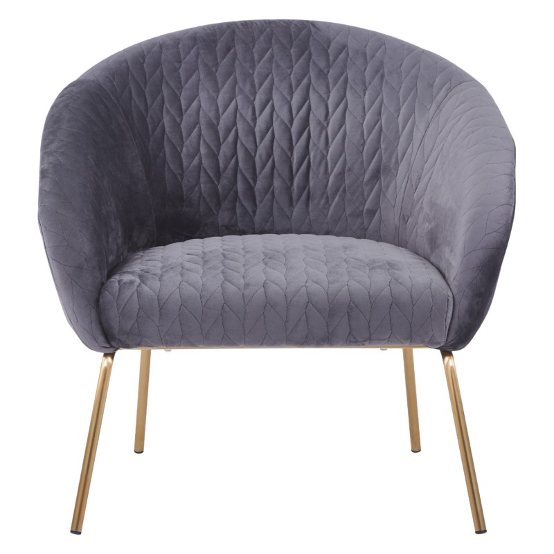 FK8549.01 Armchair Joyce Velvet Grey,metallic legs, 80x76x75 FK8549.01 Armchair Joyce Velvet Grey,metallic legs, 80x76x75
