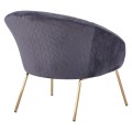 FK8549.01 Armchair Joyce Velvet Grey,metallic legs, 80x76x75 FK8549.01 Armchair Joyce Velvet Grey,metallic legs, 80x76x75