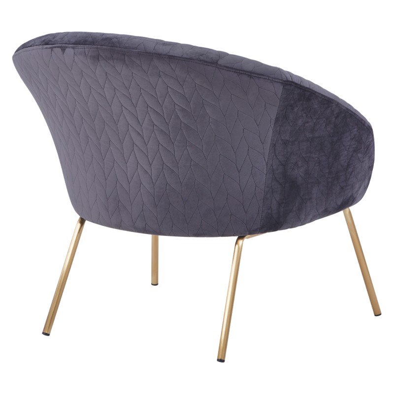 FK8549.01 Armchair Joyce Velvet Grey,metallic legs, 80x76x75 FK8549.01 Armchair Joyce Velvet Grey,metallic legs, 80x76x75