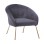 FK8549.01 Armchair Joyce Velvet Grey,metallic legs, 80x76x75