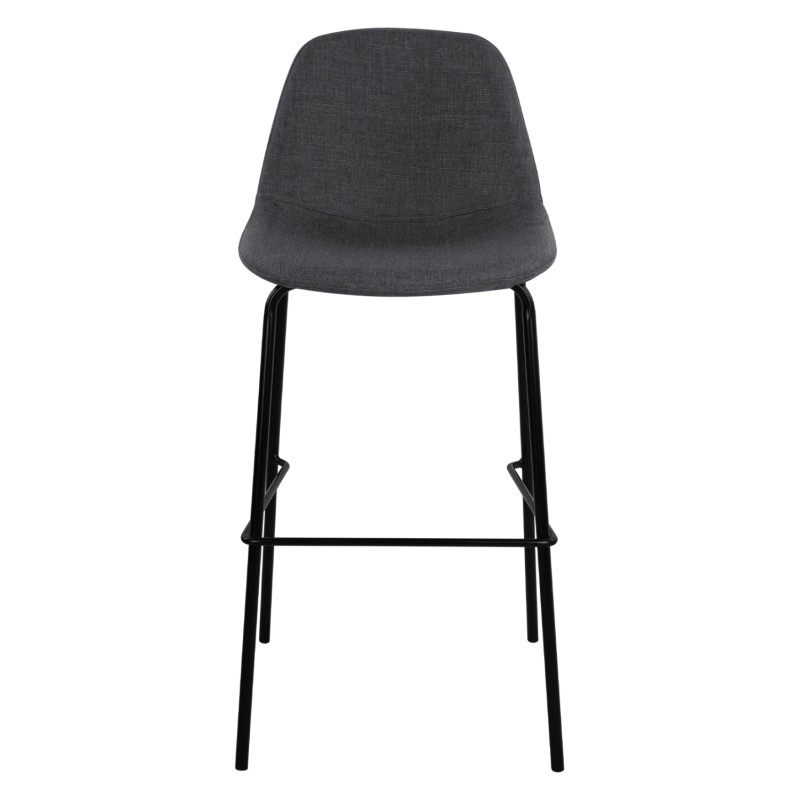 Stool with metallic frame and fabric in grey color 47x50x106cm FK8579.10 Stool with metallic frame and fabric in grey color 47x50x106cm FK8579.10
