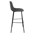 Stool with metallic frame and fabric in grey color 47x50x106cm FK8579.10 Stool with metallic frame and fabric in grey color 47x50x106cm FK8579.10